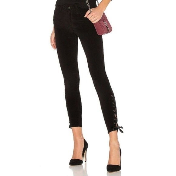 Joe's Velvet Skinny Jeans Ribbon Ankle Tie Size 26 NWT - Picture 4 of 8